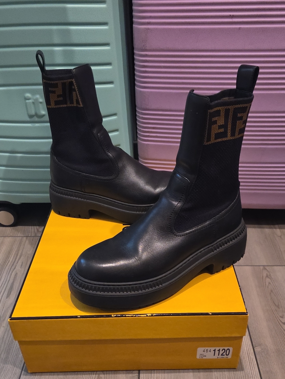 Fendi Black Leather Women Boots